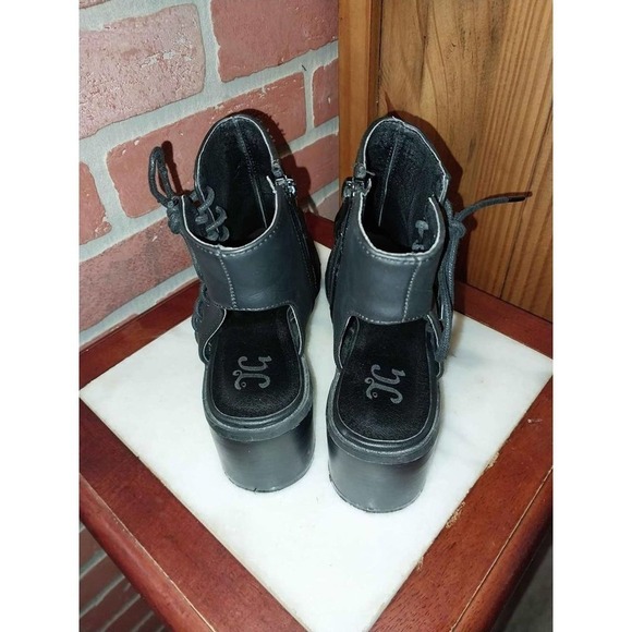 JC black boot espadrille sandals.  Size 8.5 - Picture 3 of 4